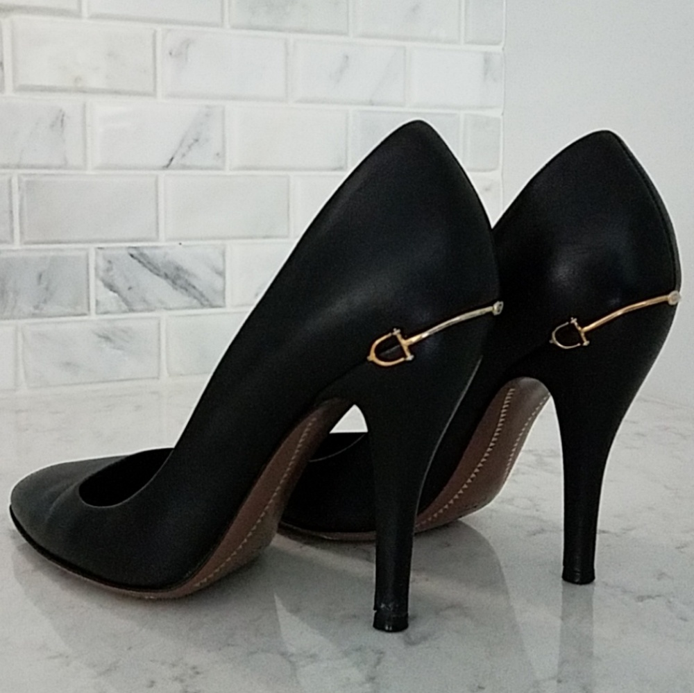 SOLD - GUGCI Nappa Charlotte Heels - Size 8 - Picture 6 of 7